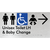 Unisex Accessible Toilet LH and Baby Change w/ Large Arrow: