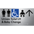 Unisex Accessible Toilet LH and Baby Change w/ Large Arrow: