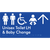 Unisex Accessible Toilet LH and Baby Change w/ Large Arrow: