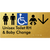 Unisex Accessible Toilet RH and Baby Change w/ Large Arrow: