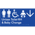 Unisex Accessible Toilet RH and Baby Change w/ Large Arrow: