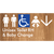 Unisex Accessible Toilet RH and Baby Change w/ Large Arrow: