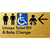 Unisex Accessible Toilet RH and Baby Change w/ Large Arrow: