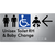 Unisex Accessible Toilet RH and Baby Change w/ Large Arrow: