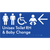 Unisex Accessible Toilet RH and Baby Change w/ Large Arrow: