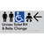 Unisex Accessible Toilet RH and Baby Change w/ Large Arrow: