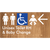 Unisex Accessible Toilet RH and Baby Change w/ Large Arrow: