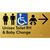 Unisex Accessible Toilet RH and Baby Change w/ Large Arrow: