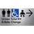 Unisex Accessible Toilet RH and Baby Change w/ Large Arrow: