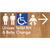 Unisex Accessible Toilet RH and Baby Change w/ Large Arrow: