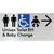 Unisex Accessible Toilet RH and Baby Change w/ Large Arrow: