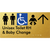 Unisex Accessible Toilet RH and Baby Change w/ Large Arrow: