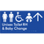 Unisex Accessible Toilet RH and Baby Change w/ Large Arrow: