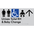 Unisex Accessible Toilet RH and Baby Change w/ Large Arrow: