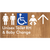 Unisex Accessible Toilet RH and Baby Change w/ Large Arrow: