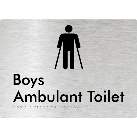 Boys Ambulant Toilet - Braille Tactile Signs Aust.