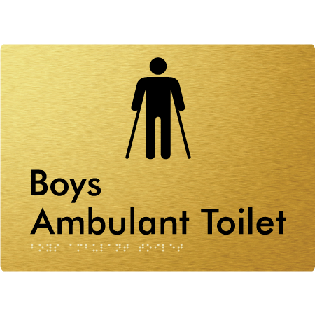 Boys Ambulant Toilet - Braille Tactile Signs Aust.