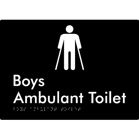 Boys Ambulant Toilet - Braille Tactile Signs Aust.
