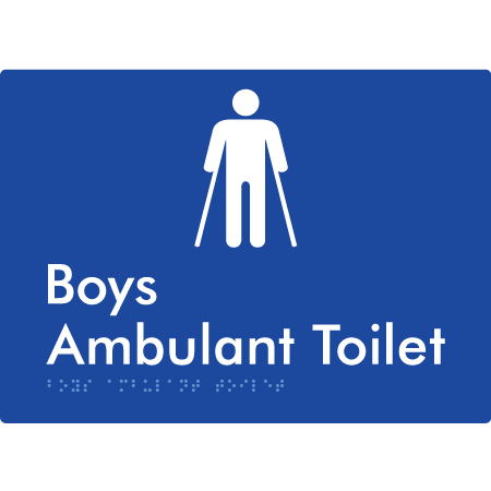 Boys Ambulant Toilet - Braille Tactile Signs Aust.