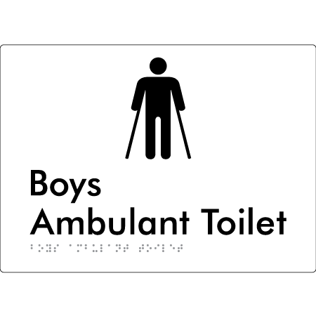 Boys Ambulant Toilet - Braille Tactile Signs Aust.