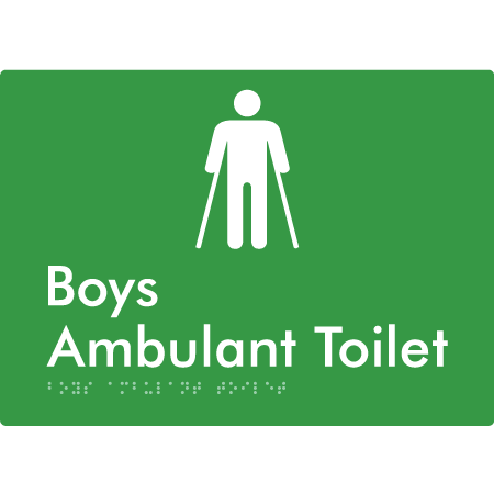 Boys Ambulant Toilet - Braille Tactile Signs Aust.