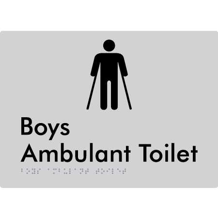 Boys Ambulant Toilet - Braille Tactile Signs Aust.