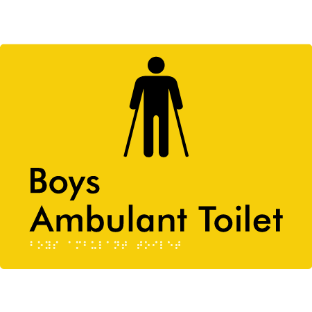 Boys Ambulant Toilet - Braille Tactile Signs Aust.