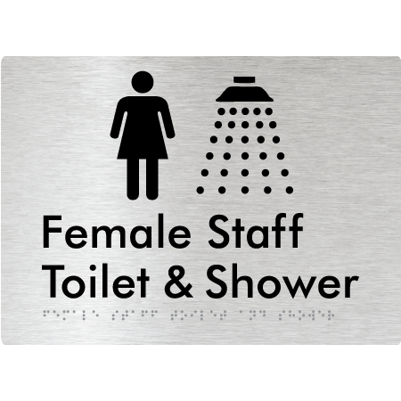 Female Staff Toilet and Shower - Braille Tactile Signs Aust.