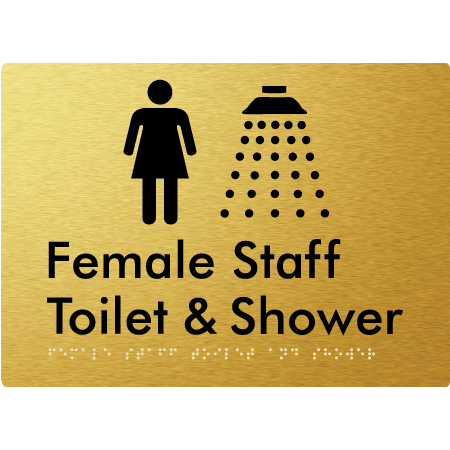 Female Staff Toilet and Shower - Braille Tactile Signs Aust.