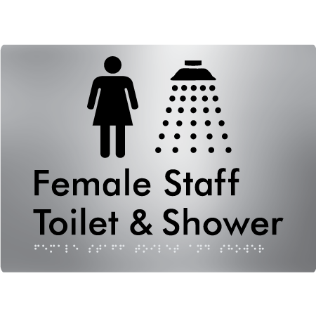 Female Staff Toilet and Shower - Braille Tactile Signs Aust.