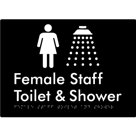 Female Staff Toilet and Shower - Braille Tactile Signs Aust.