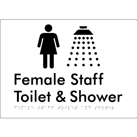 Female Staff Toilet and Shower - Braille Tactile Signs Aust.