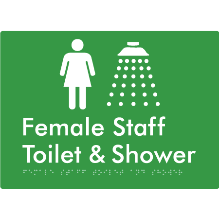 Female Staff Toilet and Shower - Braille Tactile Signs Aust.