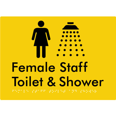 Female Staff Toilet and Shower - Braille Tactile Signs Aust.