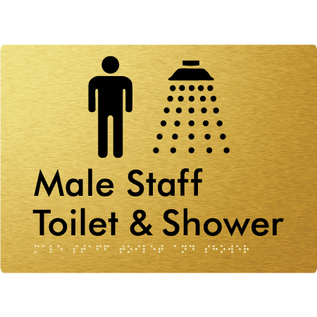 Male Staff Toilet and Shower - Braille Tactile Signs Aust.