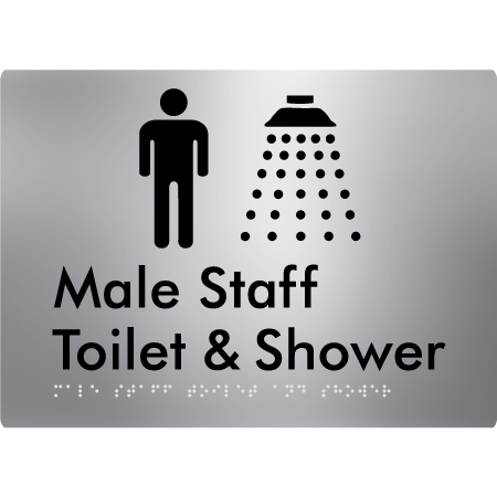 Male Staff Toilet and Shower - Braille Tactile Signs Aust.