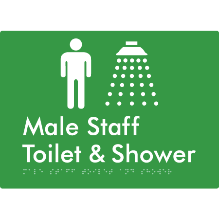 Male Staff Toilet and Shower - Braille Tactile Signs Aust.
