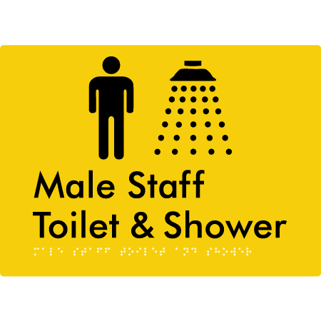 Male Staff Toilet and Shower - Braille Tactile Signs Aust.