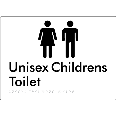 Unisex Childrens Toilet - Braille Tactile Signs Aust.