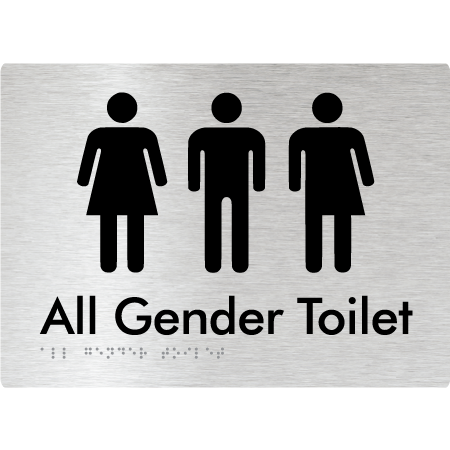 All Gender Toilet - Braille Tactile Signs Aust.