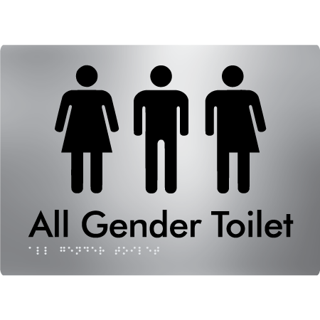 All Gender Toilet - Braille Tactile Signs Aust.