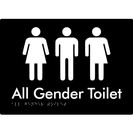 All Gender Toilet - Braille Tactile Signs Aust.