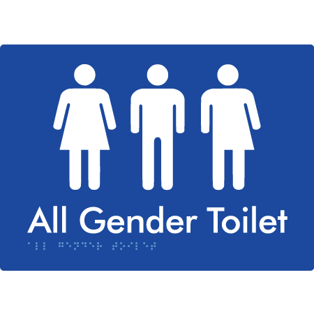All Gender Toilet - Braille Tactile Signs Aust.