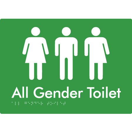 All Gender Toilet - Braille Tactile Signs Aust.