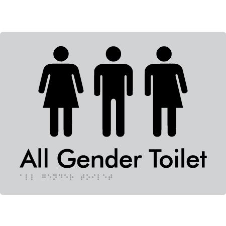 All Gender Toilet - Braille Tactile Signs Aust.