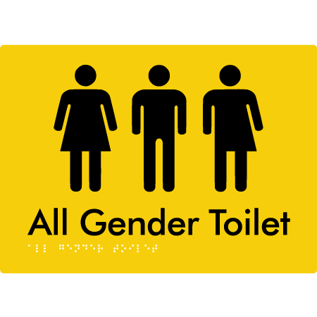 All Gender Toilet - Braille Tactile Signs Aust.
