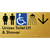 Unisex Accessible Toilet LH & Shower w/ Large Arrow: