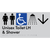 Unisex Accessible Toilet LH & Shower w/ Large Arrow: