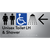 Unisex Accessible Toilet LH & Shower w/ Large Arrow: