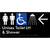 Unisex Accessible Toilet LH & Shower w/ Large Arrow: